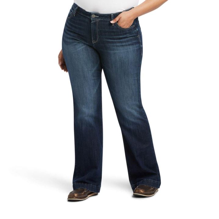 Ariat Trouser Perfect Rise Antonella Wide Leg Jean Burbank | z3Z4y8zk