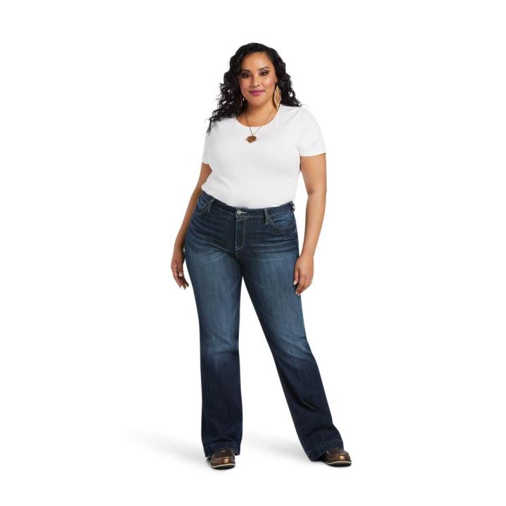 Ariat Trouser Perfect Rise Antonella Wide Leg Jean Burbank | z3Z4y8zk