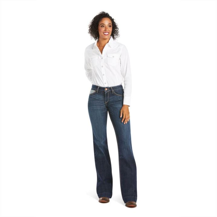 Ariat Trouser Perfect Rise Mia Wide Leg Jean Rascal | gA50PzMe