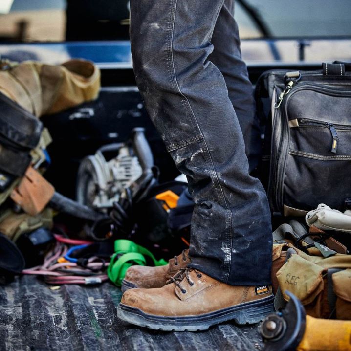 Ariat Turbo 8" Waterproof Carbon Toe Work Boot Aged Bark | wzfmwE2Q