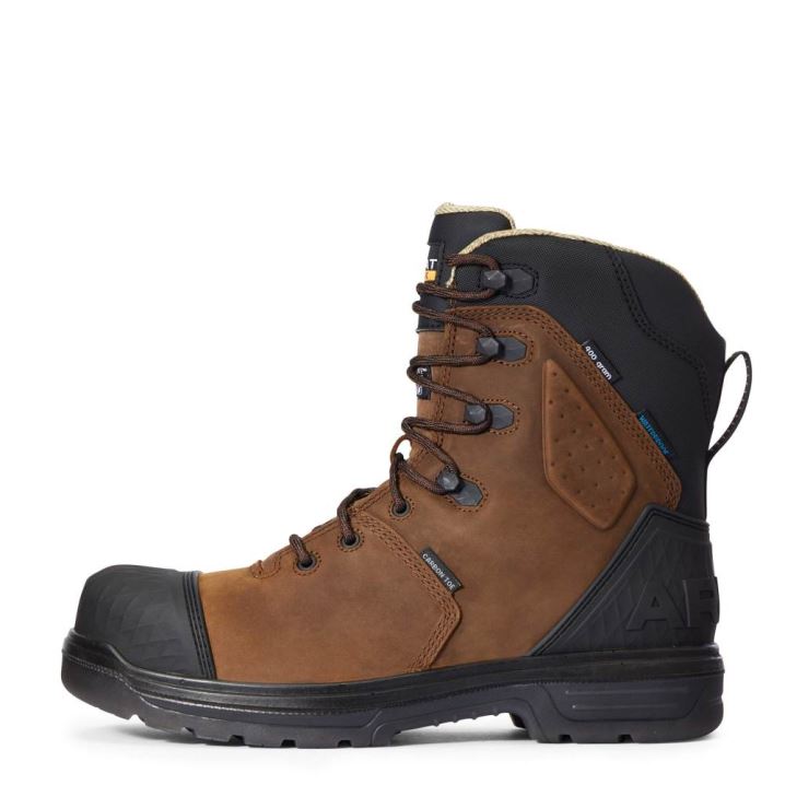 Ariat Turbo Outlaw 8" CSA Waterproof 400g Carbon Toe Work Boot Rjave | 7ywXX8hs