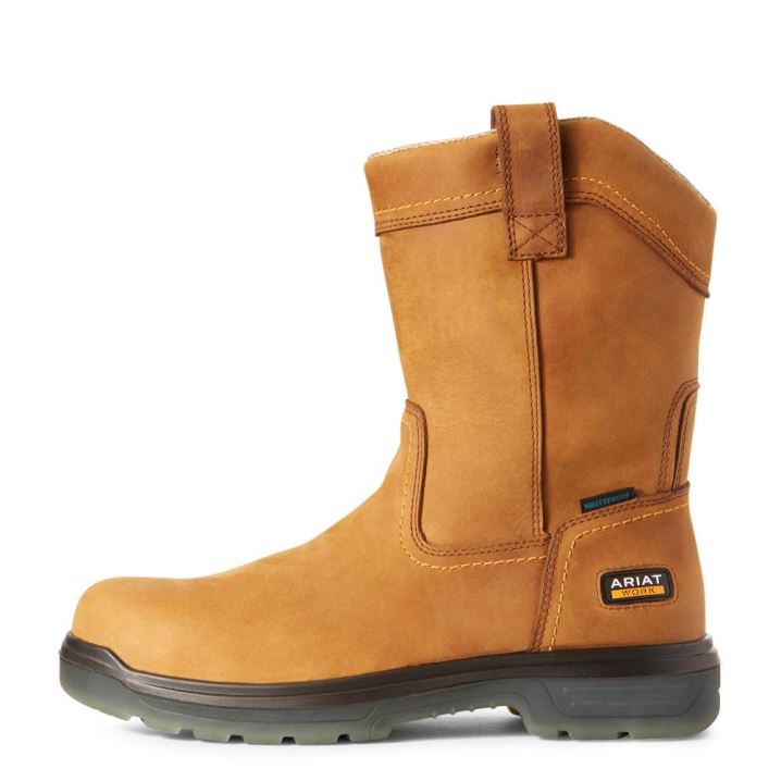 Ariat Turbo Waterproof Work Boot Aged Bark | hWFr3Qcg