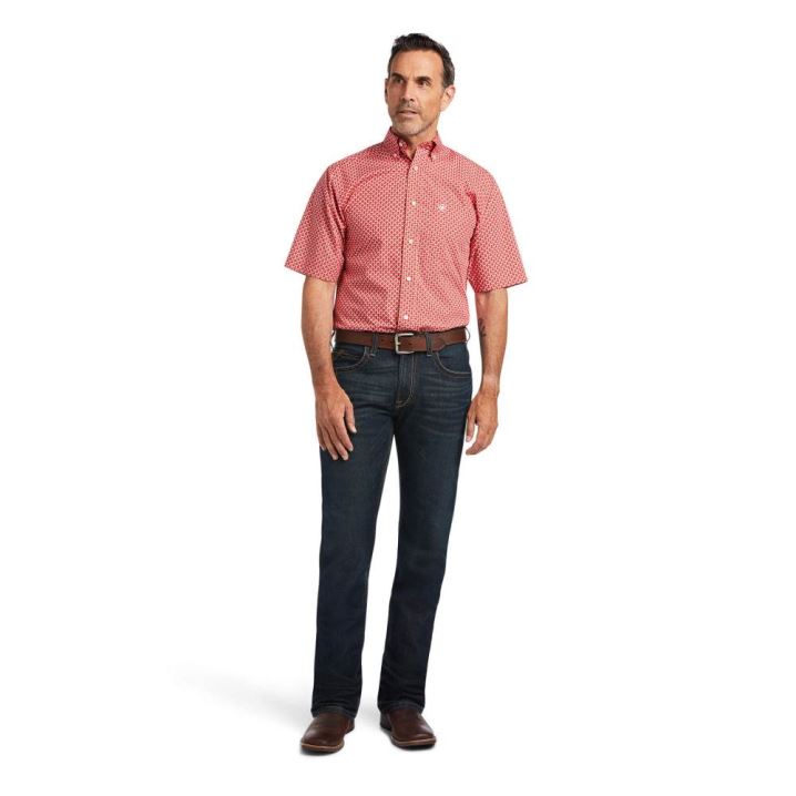 Ariat Tyron Fitted Shirt Poppies | RQG6Omzk