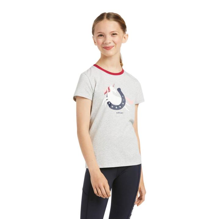 Ariat Unicorn Moon T-Shirt Sive | OElCQ3xB