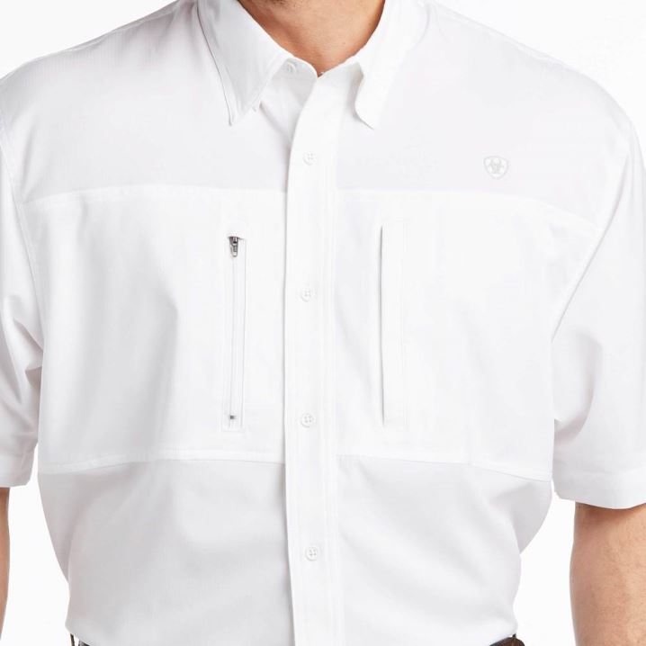 Ariat VentTEK Classic Fit Shirt Bele | oTJCu3aZ