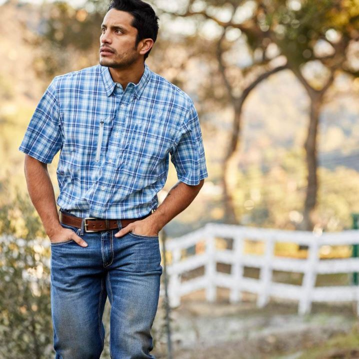 Ariat VentTEK Classic Fit Shirt Modre | bFzEXXD3