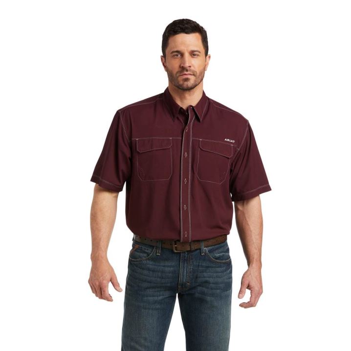 Ariat VentTEK Outbound Classic Fit Shirt Berry Bark | 4F2fQlNM