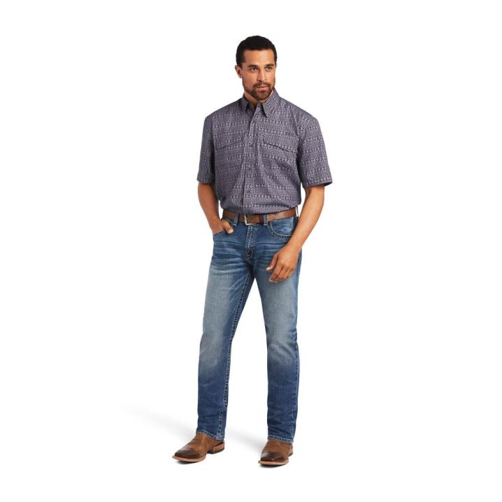 Ariat VentTEK Outbound Classic Fit Shirt Smoke Pearl Print | GWqq04dH