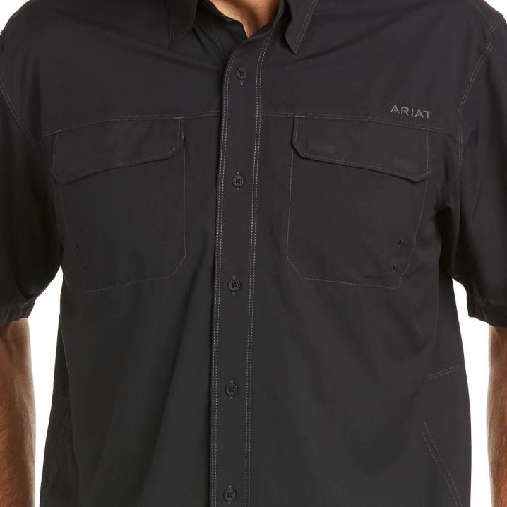 Ariat VentTEK Outbound Classic Fit Shirt Črne | KdUv776Y