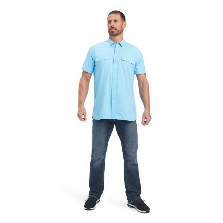 Ariat VentTEK Outbound Fitted Shirt Baltic Sea | aeCtwbel