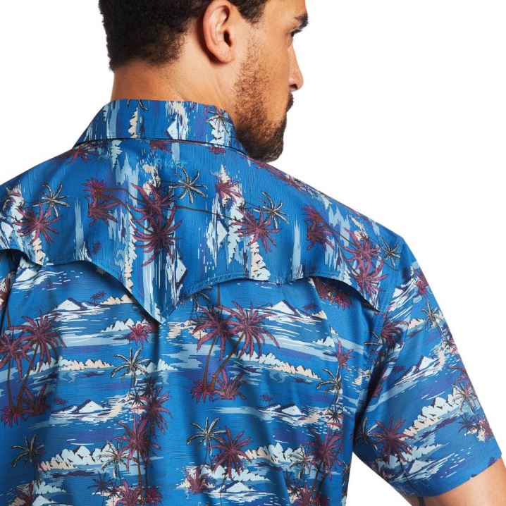 Ariat VentTEK Western Fitted Shirt Island Print | OluEehdx