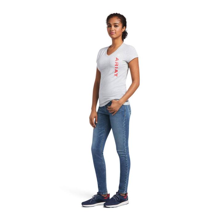 Ariat Vertical Logo T-Shirt Sive | bqRoOYox