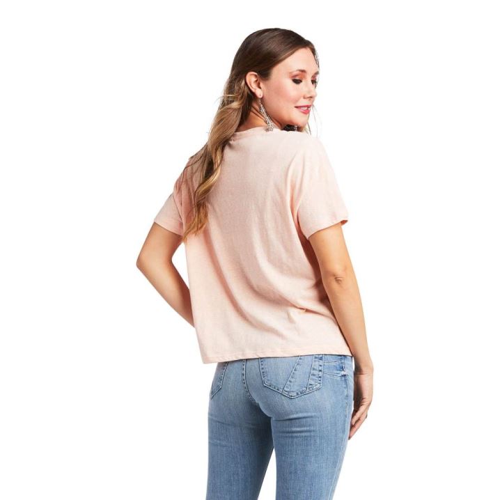 Ariat Welcome Tee Peach Melba | wpiQsxcc