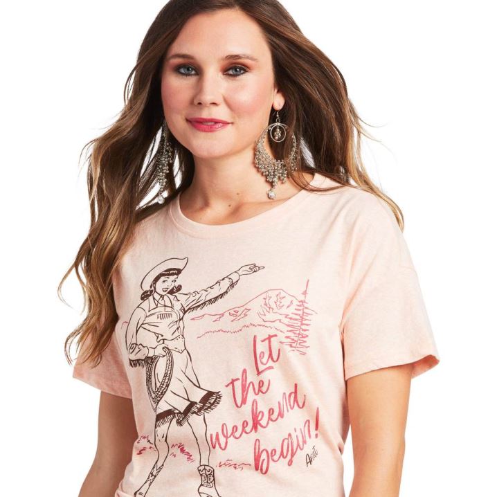 Ariat Welcome Tee Peach Melba | wpiQsxcc