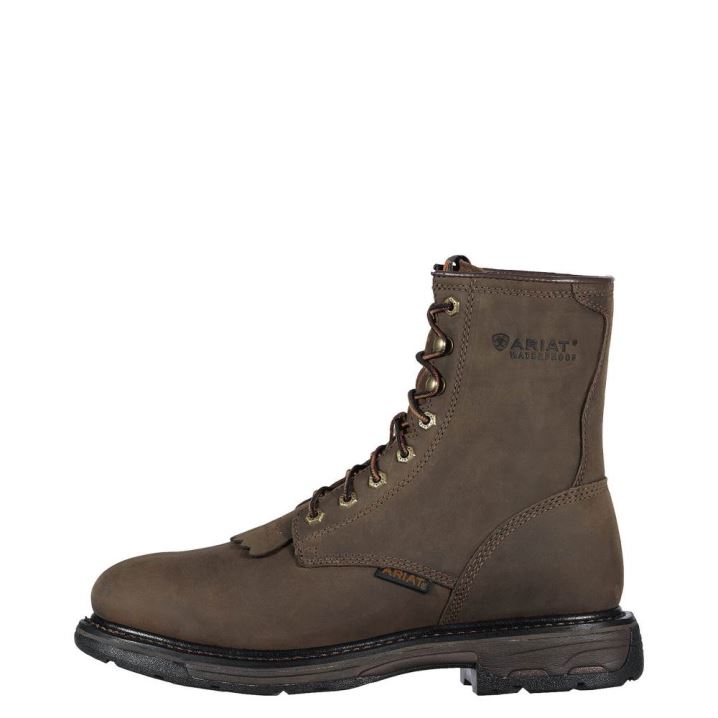 Ariat WorkHog 8" Waterproof Work Boot Rjave | r5LjuuPj