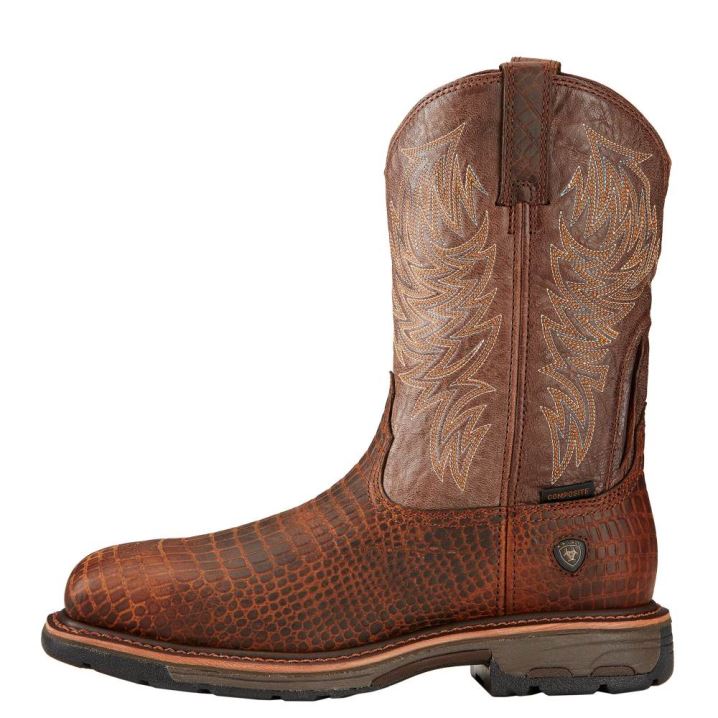 Ariat WorkHog Composite Toe Work Boot Rjave | zDmobBXD