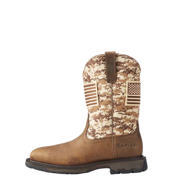 Ariat WorkHog Patriot Work Boot Earth | r05SsaGE