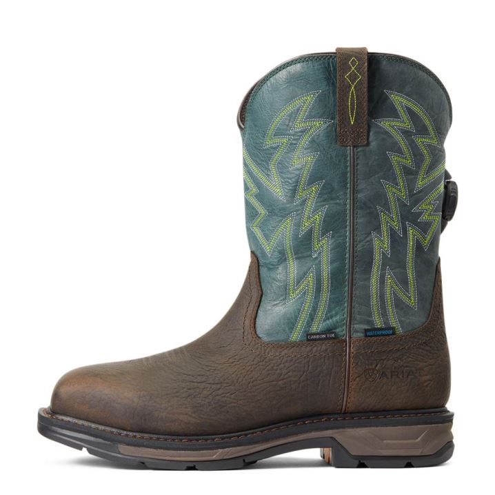 Ariat WorkHog XT BOA Waterproof Carbon Toe Work Boot Rjave | A4K49Oct