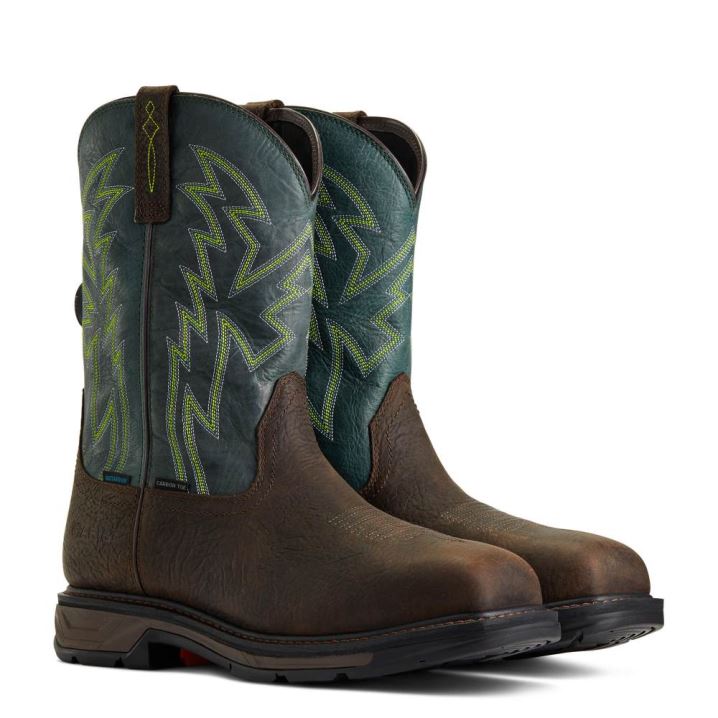 Ariat WorkHog XT BOA Waterproof Carbon Toe Work Boot Rjave | A4K49Oct