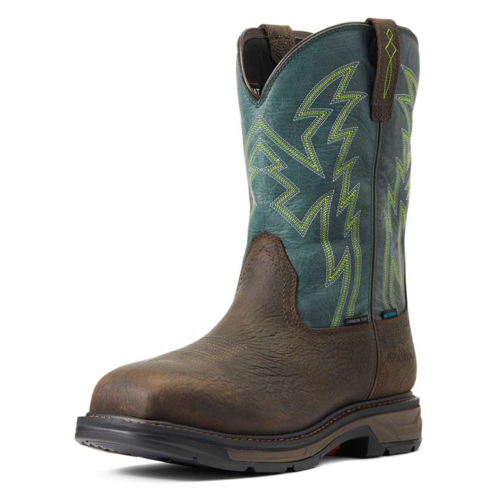 Ariat WorkHog XT BOA Waterproof Carbon Toe Work Boot Rjave | A4K49Oct