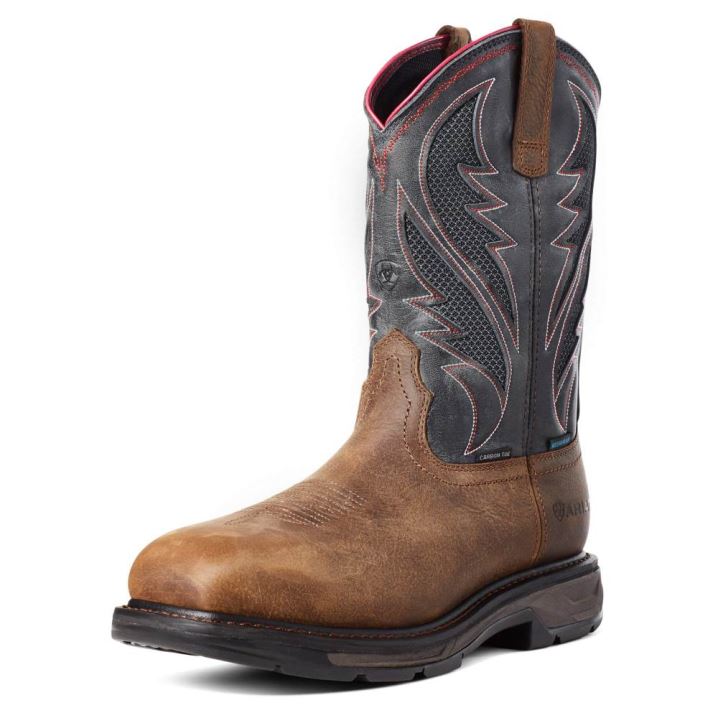 Ariat WorkHog XT VentTEK Waterproof Carbon Toe Work Boot Rjave | Bc5aj1WF