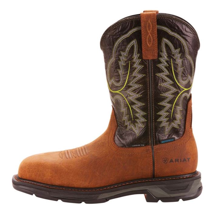 Ariat WorkHog XT Waterproof Carbon Toe Work Boot Tumbled Bark | 7cjUOiH8