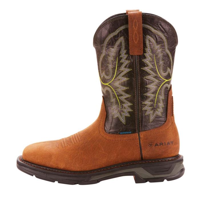 Ariat WorkHog XT Waterproof Work Boot Tumbled Bark | KDFeIE5c