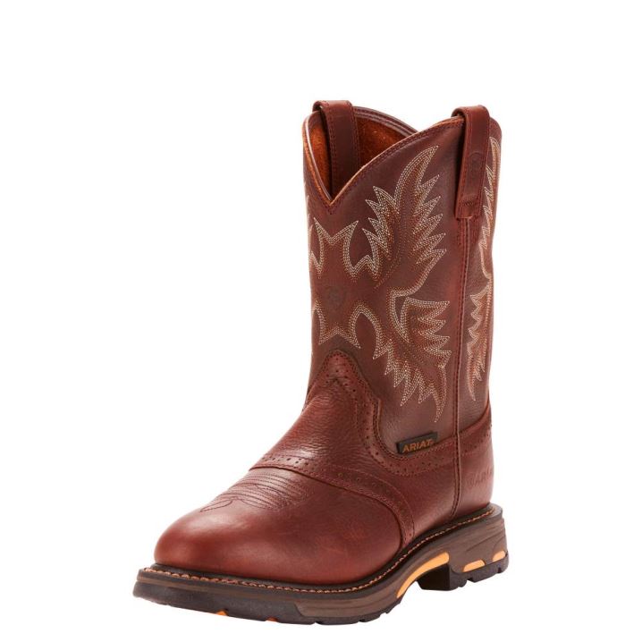 Ariat Workhog Pull-on Work Boot Temno Bakrene | CGsMEOCH