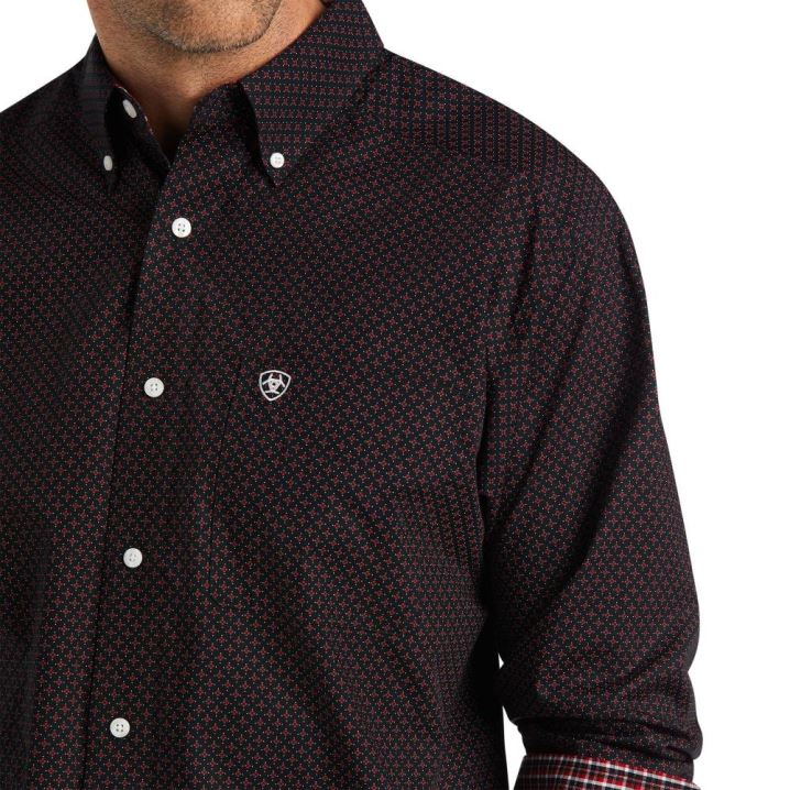 Ariat Wrinkle Free Abel Classic Fit Shirt Črne | fG9DN8yY