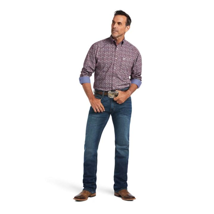 Ariat Wrinkle Free Castiel Classic Fit Shirt Scooter | o56BeVkB