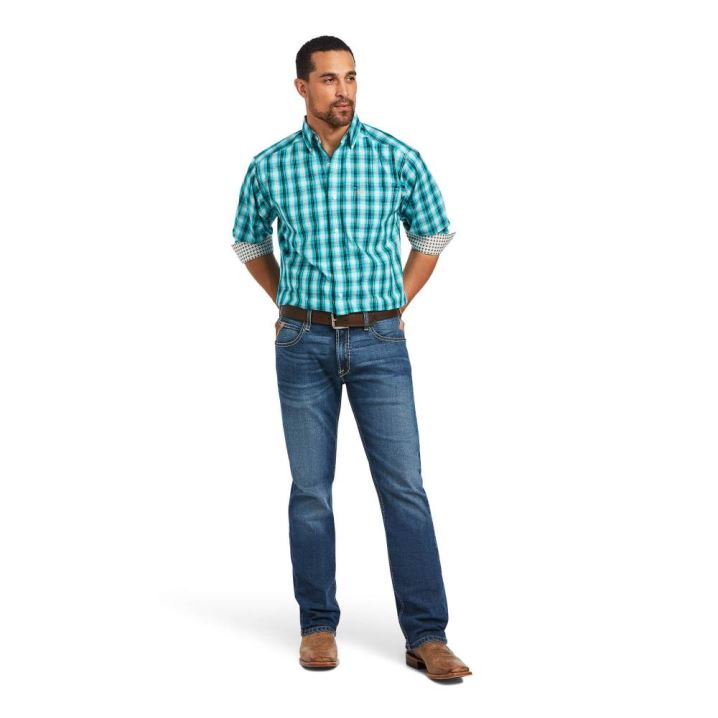 Ariat Wrinkle Free Hank Classic Fit Shirt Bachelor Button | vqnG4io5