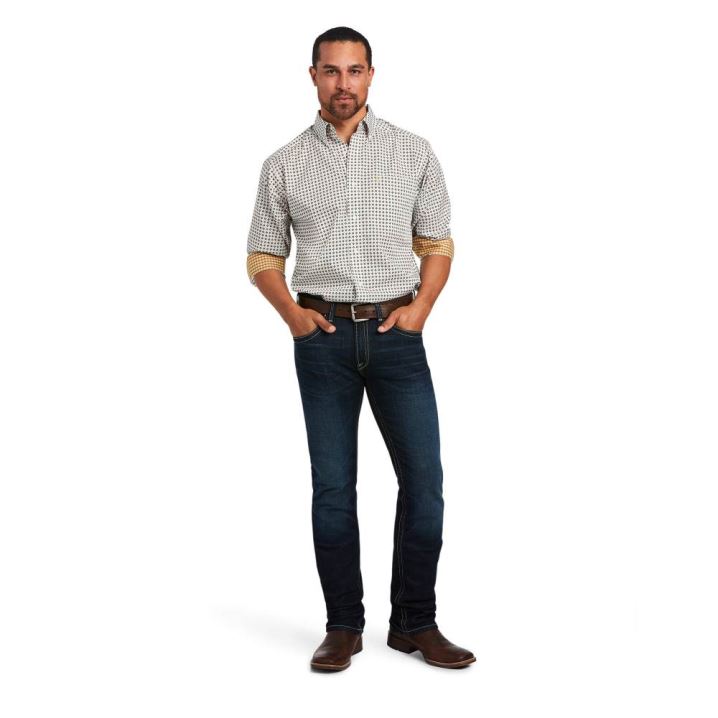 Ariat Wrinkle Free Hayden Classic Fit Shirt Bele | tqnLAF5B