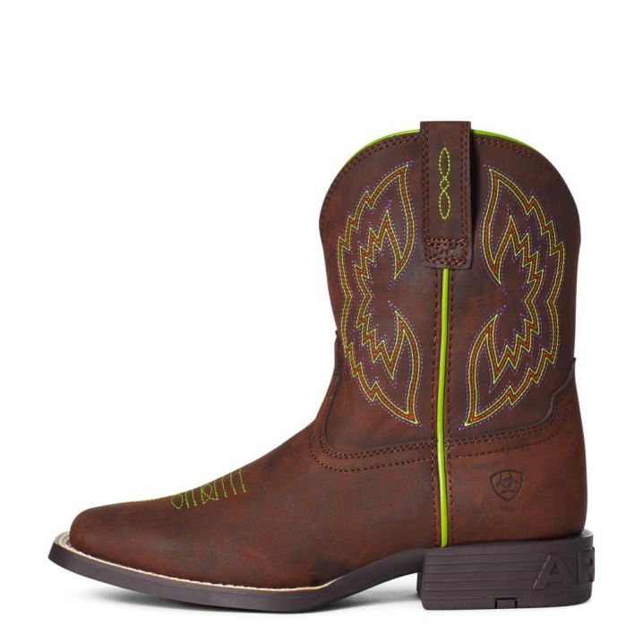 Ariat Youth Dash Western Boot Rjave | hhtuHHfn