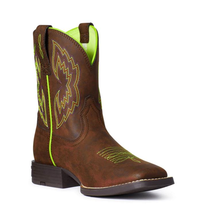 Ariat Youth Dash Western Boot Rjave | hhtuHHfn