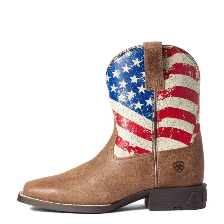 Ariat Youth Stars and Stripes Western Boot Rjave | nii0QAlc