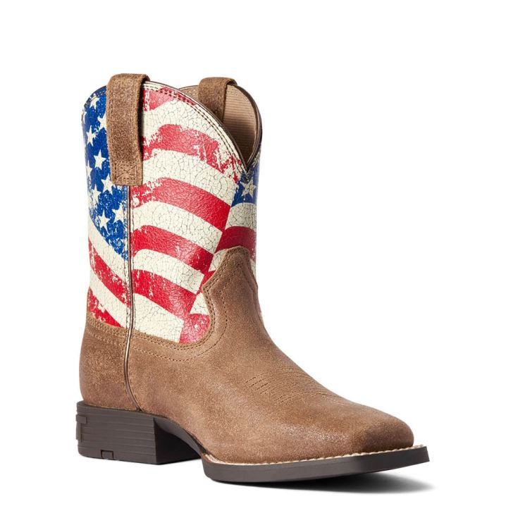 Ariat Youth Stars and Stripes Western Boot Rjave | nii0QAlc