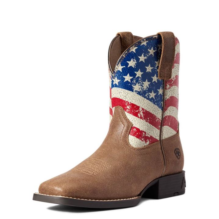 Ariat Youth Stars and Stripes Western Boot Rjave | nii0QAlc