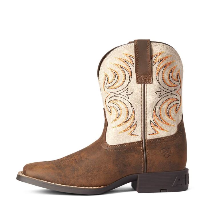 Ariat Youth Storm Western Boot Rjave | 2XAvf46X