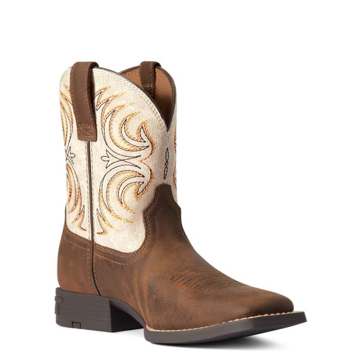 Ariat Youth Storm Western Boot Rjave | 2XAvf46X