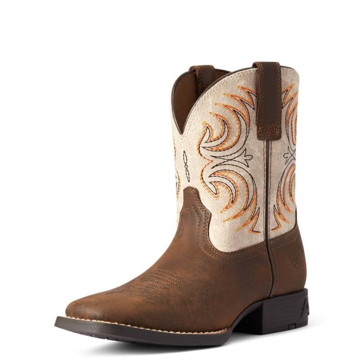 Ariat Youth Storm Western Boot Rjave | 2XAvf46X