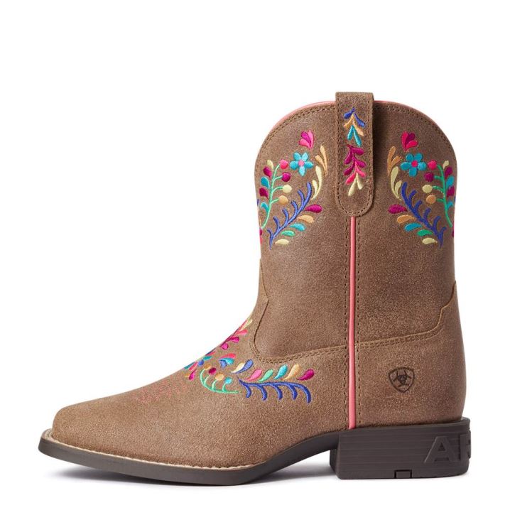 Ariat Youth Wild Flower Western Boot Rjave | aUGjhM11