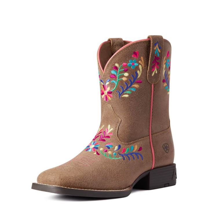 Ariat Youth Wild Flower Western Boot Rjave | aUGjhM11